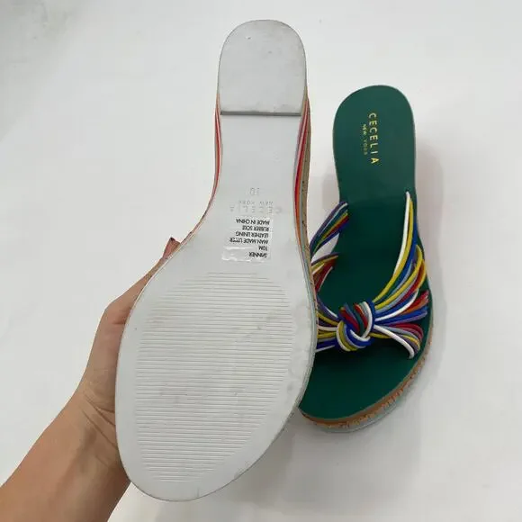 Anthropologie Cecelia New York Rainbow Wedge Sandals - Picture 5 of 6